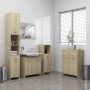 Bathroom furniture set 4 pcs engineered wood Sonoma Oak by vidaXL, Bathroom furniture - Ref: Foro24-3071714, Price: 207,42 €,...