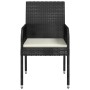 Garden chairs with cushions 2 units black synthetic rattan by vidaXL, Garden chairs - Ref: Foro24-319885, Price: 84,47 €, Dis...