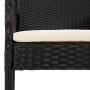 Garden chairs with cushions 2 units black synthetic rattan by vidaXL, Garden chairs - Ref: Foro24-319885, Price: 84,47 €, Dis...