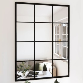 Espejo de pared metal negro 80x60 cm de vidaXL, Espejos - Ref: Foro24-342207, Precio: 69,99 €, Descuento: %