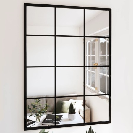 Black metal wall mirror 80x60 cm by vidaXL, Mirrors - Ref: Foro24-342207, Price: 69,79 €, Discount: %