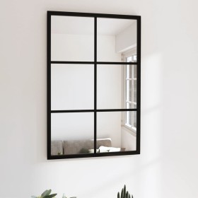 Black metal wall mirror 60x40 cm by vidaXL, Mirrors - Ref: Foro24-342205, Price: 44,99 €, Discount: %