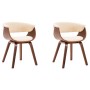 Dining chairs 2 pcs curved wood and cream synthetic leather by vidaXL, dining chairs - Ref: Foro24-278724, Price: 297,42 €, D...