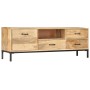 Solid mango wood TV stand 130x30x45 cm by vidaXL, TV Furniture - Ref: Foro24-247943, Price: 280,05 €, Discount: %