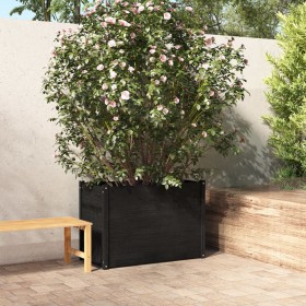 Solid black pine wood planter 100x50x70 cm by vidaXL, Pots and planters - Ref: Foro24-810738, Price: 123,99 €, Discount: %