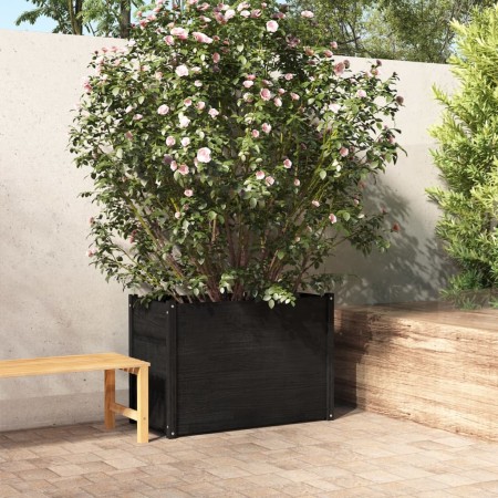 Solid black pine wood planter 100x50x70 cm by vidaXL, Pots and planters - Ref: Foro24-810738, Price: 123,20 €, Discount: %