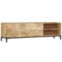 Solid mango wood TV cabinet 145x30x41 cm by vidaXL, TV Furniture - Ref: Foro24-247944, Price: 297,87 €, Discount: %