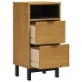 Mesita de noche FLAM madera maciza de pino 40x35x80 cm de vidaXL, Mesitas de noche - Ref: Foro24-357814, Precio: 81,29 €, Des...