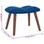 Sillón de relax con taburete terciopelo azul de vidaXL, Sillones - Ref: Foro24-328072, Precio: 123,99 €, Descuento: %