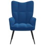 Blue velvet recliner by vidaXL, Armchairs - Ref: Foro24-328083, Price: 114,25 €, Discount: %