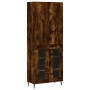 Tall smoked oak plywood sideboard 69.5x34x180 cm by vidaXL, Sideboards - Ref: Foro24-3195752, Price: 163,17 €, Discount: %