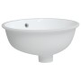 Lavabo de baño ovalado cerámica blanco 38,5x33,5x19 cm de vidaXL, Lavabos - Ref: Foro24-153716, Precio: 49,57 €, Descuento: %