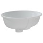 Lavabo de baño ovalado cerámica blanco 38,5x33,5x19 cm de vidaXL, Lavabos - Ref: Foro24-153716, Precio: 49,57 €, Descuento: %