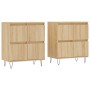 Aparadores 2 uds madera contrachapada color roble sonoma de vidaXL, Aparadores - Ref: Foro24-3190176, Precio: 132,65 €, Descu...