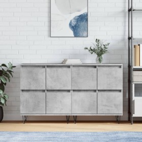 Sideboards 2 pcs concrete gray plywood by vidaXL, Sideboards - Ref: Foro24-3190177, Price: 126,30 €, Discount: %