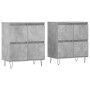 Aparadores 2 uds madera contrachapada gris hormigón de vidaXL, Aparadores - Ref: Foro24-3190177, Precio: 127,13 €, Descuento: %