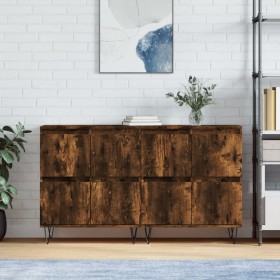 Sideboards 2 Einheiten aus geräuchertem Eichensperrholz von vidaXL, Sideboards - Ref: Foro24-3190178, Preis: 126,99 €, Rabatt: %