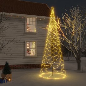 Weihnachtsbaum mit Metallstange 1400 warmweiße LEDs 5 m von vidaXL, Weihnachtsbäume - Ref: Foro24-328632, Preis: 124,99 €, Ra...