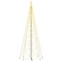 Christmas tree with metal pole 1400 warm white LEDs 5 m by vidaXL, Christmas trees - Ref: Foro24-328632, Price: 151,89 €, Dis...