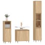 3-teiliges Badmöbel-Set Sonoma Eiche Sperrholz von vidaXL, Badezimmermöbel - Ref: Foro24-3187784, Preis: 200,55 €, Rabatt: %