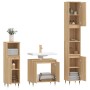 3-teiliges Badmöbel-Set Sonoma Eiche Sperrholz von vidaXL, Badezimmermöbel - Ref: Foro24-3187784, Preis: 200,55 €, Rabatt: %