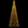 Christmas tree with metal pole 1400 warm white LEDs 5 m by vidaXL, Christmas trees - Ref: Foro24-328632, Price: 151,89 €, Dis...