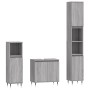 Sonoma gray plywood 3-piece bathroom furniture set by vidaXL, Bathroom furniture - Ref: Foro24-3187787, Price: 172,84 €, Disc...