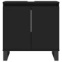 Black plywood 3-piece bathroom furniture set by vidaXL, Bathroom furniture - Ref: Foro24-3187798, Price: 206,60 €, Discount: %