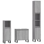 Sonoma gray plywood 3-piece bathroom furniture set by vidaXL, Bathroom furniture - Ref: Foro24-3187803, Price: 179,21 €, Disc...