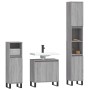 Sonoma gray plywood 3-piece bathroom furniture set by vidaXL, Bathroom furniture - Ref: Foro24-3187803, Price: 179,21 €, Disc...