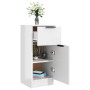 Glossy white plywood sideboard 30x30x70 cm by vidaXL, Sideboards - Ref: Foro24-811127, Price: 58,37 €, Discount: %