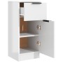 Glossy white plywood sideboard 30x30x70 cm by vidaXL, Sideboards - Ref: Foro24-811127, Price: 58,37 €, Discount: %