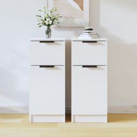 Sideboards 2 units glossy white plywood 30x30x70 cm by vidaXL, Sideboards - Ref: Foro24-811128, Price: 87,99 €, Discount: %