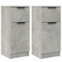 Aparador 2 uds madera contrachapada gris hormigón 30x30x70 cm de vidaXL, Aparadores - Ref: Foro24-811124, Precio: 96,90 €, De...