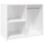 Mueble vestidor madera contrachapada blanco brillo 80x40x65 cm de vidaXL, Taquillas y armarios de almacenamiento - Ref: Foro2...