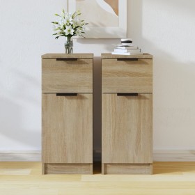 Sideboards 2 pcs Sonoma oak plywood 30x30x70 cm by vidaXL, Sideboards - Ref: Foro24-811122, Price: 102,27 €, Discount: %