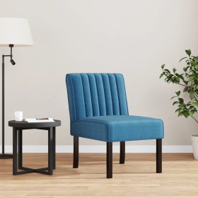 Blue velvet upholstered chair by vidaXL, Easy chairs - Ref: Foro24-352450, Price: 76,11 €, Discount: %