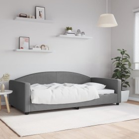 Sofá cama tela gris oscuro 100x200 cm de vidaXL, Camas y somieres - Ref: Foro24-354117, Precio: 224,99 €, Descuento: %