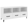 White plywood TV cabinet 102x35x50 cm by vidaXL, TV Furniture - Ref: Foro24-812609, Price: 71,98 €, Discount: %