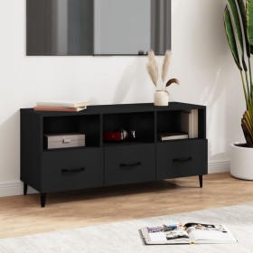 Black plywood TV cabinet 102x35x50 cm by vidaXL, TV Furniture - Ref: Foro24-812610, Price: 77,84 €, Discount: %