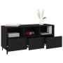 Black plywood TV cabinet 102x35x50 cm by vidaXL, TV Furniture - Ref: Foro24-812610, Price: 80,99 €, Discount: %