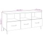 Black plywood TV cabinet 102x35x50 cm by vidaXL, TV Furniture - Ref: Foro24-812610, Price: 80,99 €, Discount: %