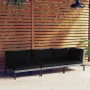 Gartenmöbel 3 Stück halbrund synthetisches Rattan dunkelgrau von vidaXL, Modulare Sofas für den Außenbereich - Ref: Foro24-31...