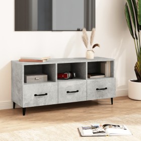 TV stand made of gray concrete plywood 102x35x50 cm by vidaXL, TV Furniture - Ref: Foro24-812613, Price: 85,99 €, Discount: %