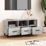 TV stand made of gray concrete plywood 102x35x50 cm by vidaXL, TV Furniture - Ref: Foro24-812613, Price: 85,89 €, Discount: %