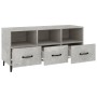 TV stand made of gray concrete plywood 102x35x50 cm by vidaXL, TV Furniture - Ref: Foro24-812613, Price: 85,89 €, Discount: %