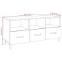 TV stand made of gray concrete plywood 102x35x50 cm by vidaXL, TV Furniture - Ref: Foro24-812613, Price: 85,89 €, Discount: %