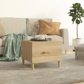 Plywood oak-colored coffee table 50x50x40 cm by vidaXL, Coffee table - Ref: Foro24-812714, Price: 38,99 €, Discount: %