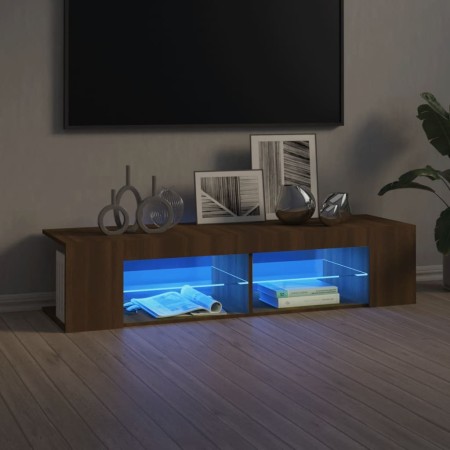 TV cabinet with LED lights oak brown 135x39x30 cm by vidaXL, TV Furniture - Ref: Foro24-815695, Price: 79,99 €, Discount: %