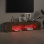 Mueble de TV con luces LED marrón roble 135x39x30 cm de vidaXL, Muebles TV - Ref: Foro24-815695, Precio: 75,12 €, Descuento: %